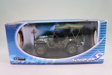 LE413 SOLIDO 8075 Voiture 1/18 1:18 Jeep Willys US Army 1942 WWII kaki