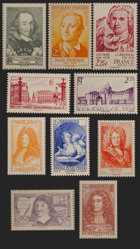 Rare lot 10 timbres - rare,