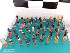 DEFAUTS lot 59 figurines soldats en plomb sapeurs pompiers du monde del prado