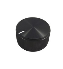 Bouton D'Instrument 31,8 Mm, Aluminium Noir, Axe Rond - 061-7008