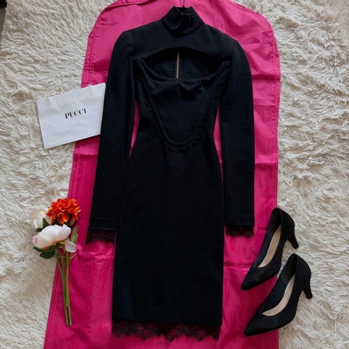 Robe longue noire emilio - robe,