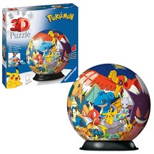 Ravensburger - Puzzle 3D Ball - Pokémon - A partir de 6 ans - 72 pièces numéroté