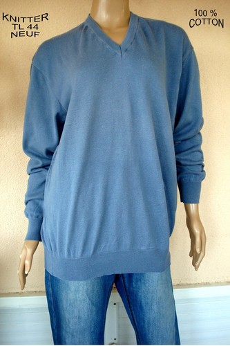 Pull bleu jean marque - de, @