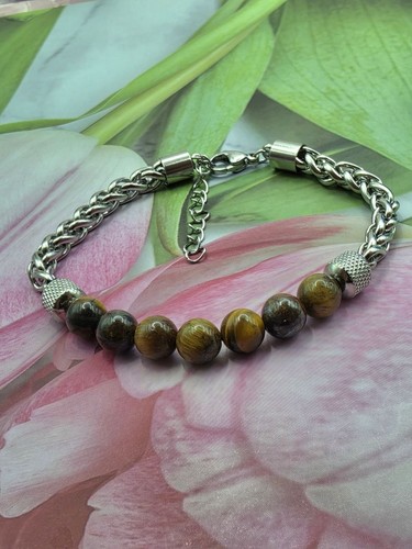 Bracelet homme oeil tigre - bracelet, de