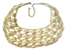 Collier bijou rétro drapé - bijou, de