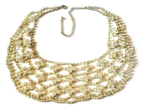 Collier bijou rétro drapé - bijou, de