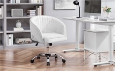Fauteuil de Bureau Ergonomique en Similicuir à Roulettes avec Assise Réglable