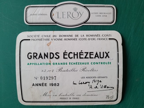 étiquette grands echézeaux - Étiquette,