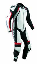 Combinaison Cuir 1 Pc. Moto Motard Racing Route Protections Homologuées Rouge
