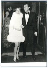 Mia Farrow and Laurence Harvey  Vintage silver print,Mia Farrow, née Maria de 