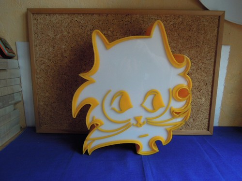 Enseigne lumineuse chat - enseigne,