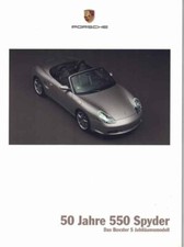 Catalogue Brochure Porsche Boxster 550 Spyder 09/2003 Allemagne / Deutschland