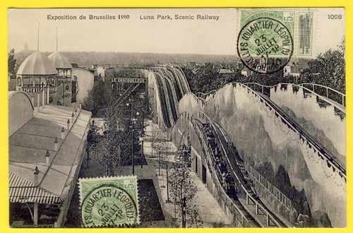 Cpa rare bruxelles 1910 luna - cpa,