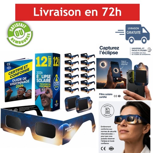 Lunettes eclipse solaire 2026 - lunettes,