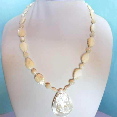 Collier nacre naturelle - collier, en