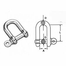 Manille 8mm en inox 316 (A4) D