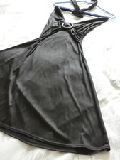 Robe  DOS NU DECOLLETEE Femme Taille 36 S Noire Evasée Extensible