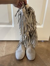 Zara boots with fringes size