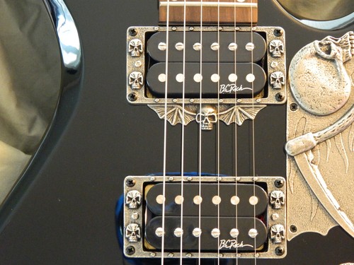 Skull humbucker pickup - humbucker, rings