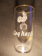 Superbe verre à bière COQ HARDI brasserie Lille 1960 baril 59 Nord Pas-de-Calais