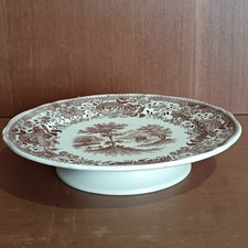 Burgenland, Plat Sur Pied, Marron, Porcelaine Villeroy Et Boch, Coupe Plate H5cm