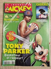 WALT DISNEY LE JOURNAL DE MICKEY TONY PARKER BASKETEUR RAPPEUR N°2858 (2B)