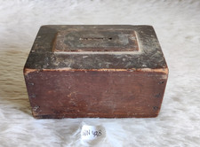 1920s Vintage Fait en Bois Sécurité Pièce de Monnaie Boîte Bébé Banque Décor