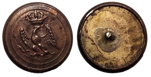 Bouton aigle couronné - , l'aigle