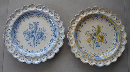 Assiettes décor floral - assiettes,