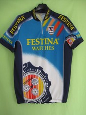 Maillot cycliste Festina Watches Lotus Sibille France 1995 jersey Vintage - L