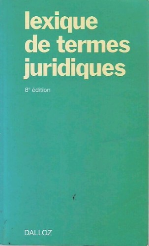 Lexique termes juridiques - lexique,