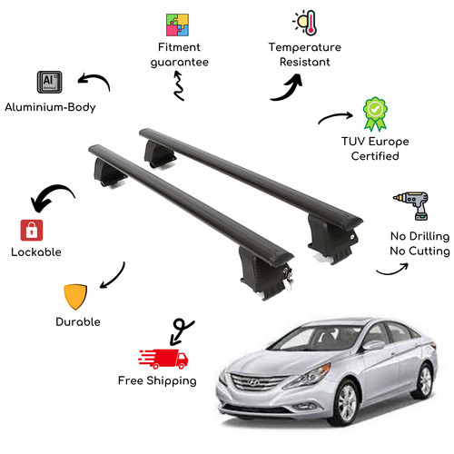 Bare roof rack cross bars - bare,