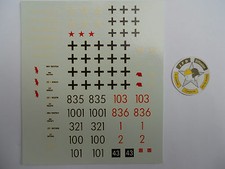 STRETTON MODELS 1/50 PLANCHE  DECALCOMANIES CHARS ALLEMANDS 5 DECO SOLIDO VEREM