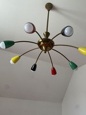 Lustre Vintage stilnovo 8 feux multicolor art déco