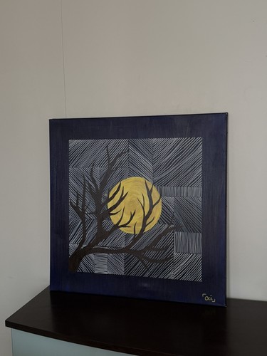 Toile lune - la,