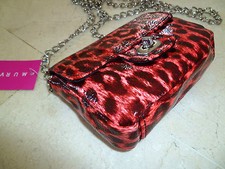 TRES JOLI PETIT SAC "MURVAL" Bandoullière chaine - toile plastifiée - 14x11cm - 