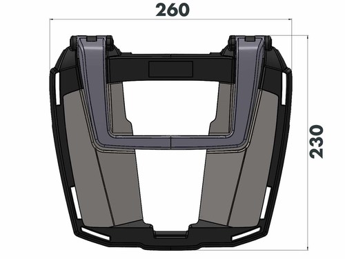 Support top case easyrack - top, noir