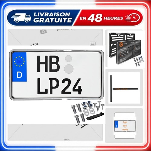 Support plaque immatriculation