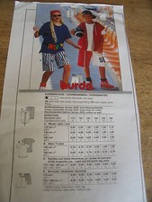  PATRON  "BURDA  "BERMUDA TEE SHIRT GILET A CAPUCHE TAILLE 6 A 11 ANS