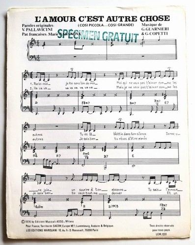 Partition vintage sheet music