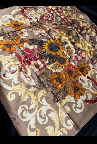 Foulard soie chanel floral - foulard, en