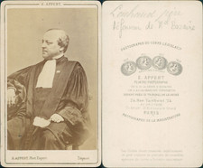 Appert, Lachaud Père défenseur au procés de Bazaine CDV vintage albumen. Charles