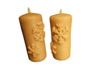 2 bougies100% cire d'abeille FM I 380g I H.130* Dia.48mm I bougieciredabeille.fr