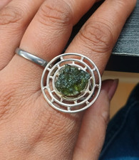 Bague tectite moldavite