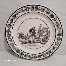 Assiette Choisy n 12 Parapluie Faience Ancienne 19ème