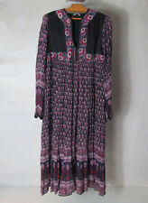 Vintage Dress Hippie Robe Inde Goa 1960 - 1970 Coton Batik Taille M 38-40