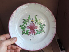 🟢 ANCIENNE ASSIETTE FAIENCE DES ISLETTES COURONNE FLEURS DE LYS les Islettes