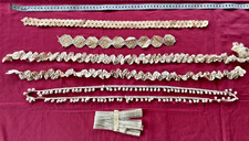Lot Fine dentelle et Anciens galons soie et pompons, couture création