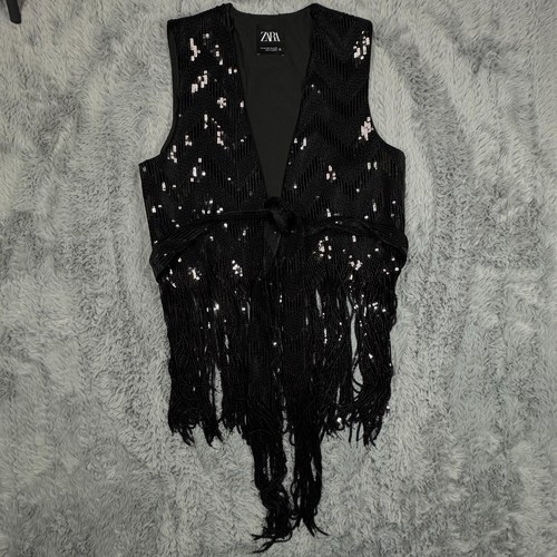 Zara vest women black - women,