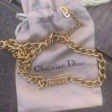 Christian DIOR  Collier  Maille Gourmette vintage.